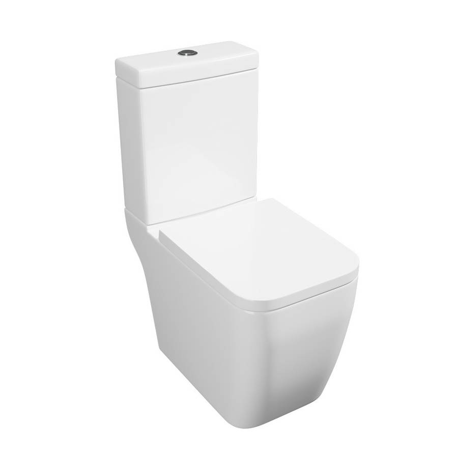 Kartell Genoa Square Rimless Open Back Close Coupled WC Pan and