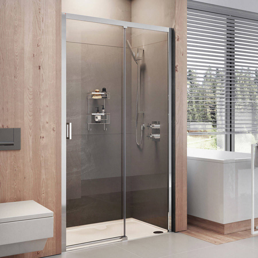 Roman Lumin8 1100mm Level Access Sliding Shower Door - LH