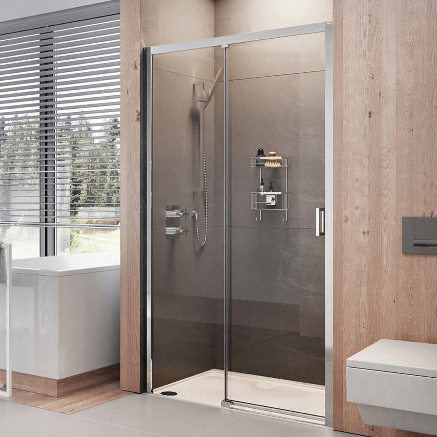 Roman Lumin8 1000mm Level Access Sliding Shower Door - RH