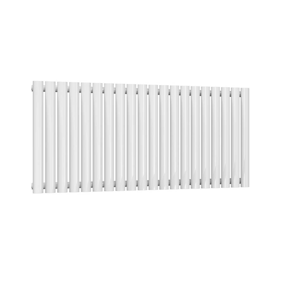 Reina Neval Single Horizontal Aluminium Radiator 600 x 1171mm - White