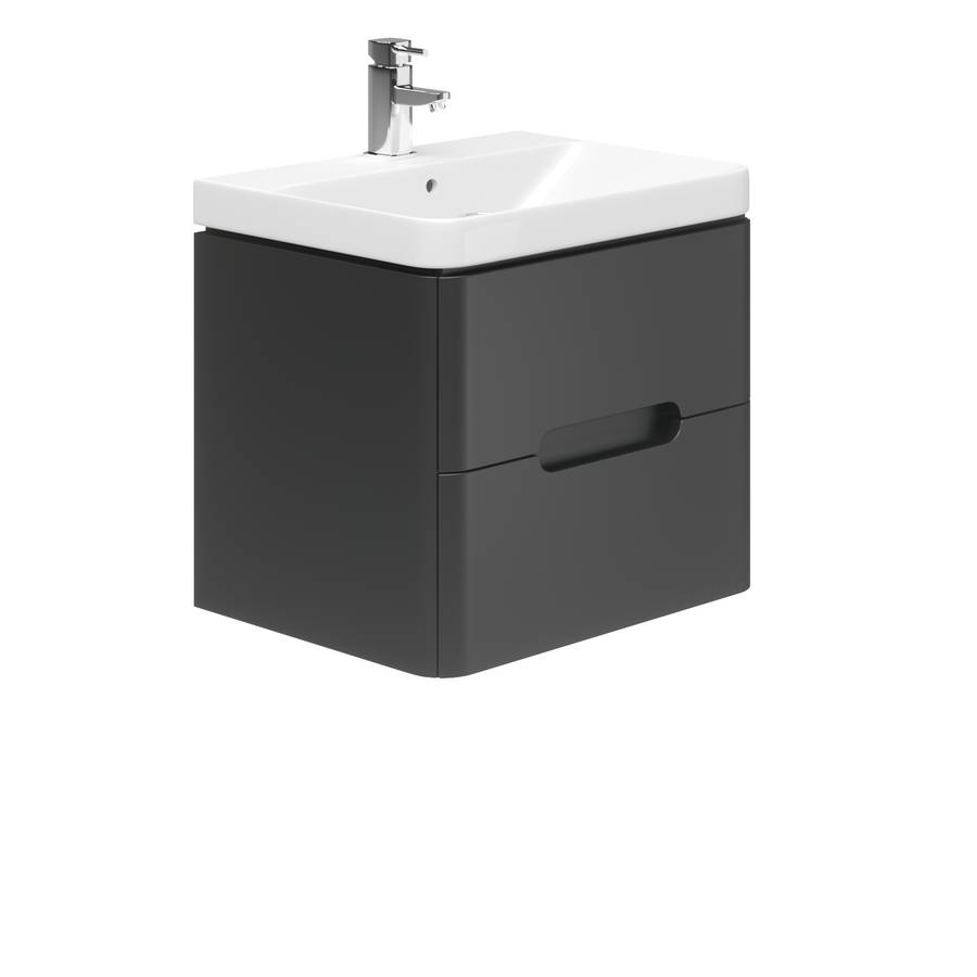 Essential Colorado Grey 600mm Wall Hung Basin Unit