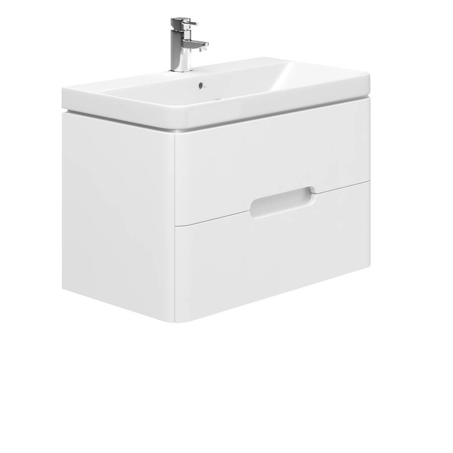 Essential Colorado White 800mm Wall Hung Basin Unit