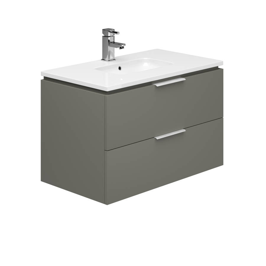 Essential Dakota Grey 800mm Wall Hung Basin Unit