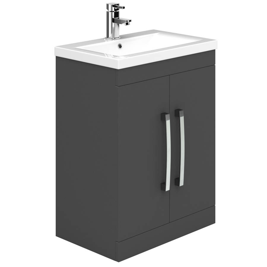 Essential Nevada Grey 500mm Washbasin Unit