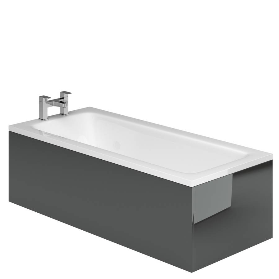 Essential Nevada Grey 1700mm Front Bath Panel