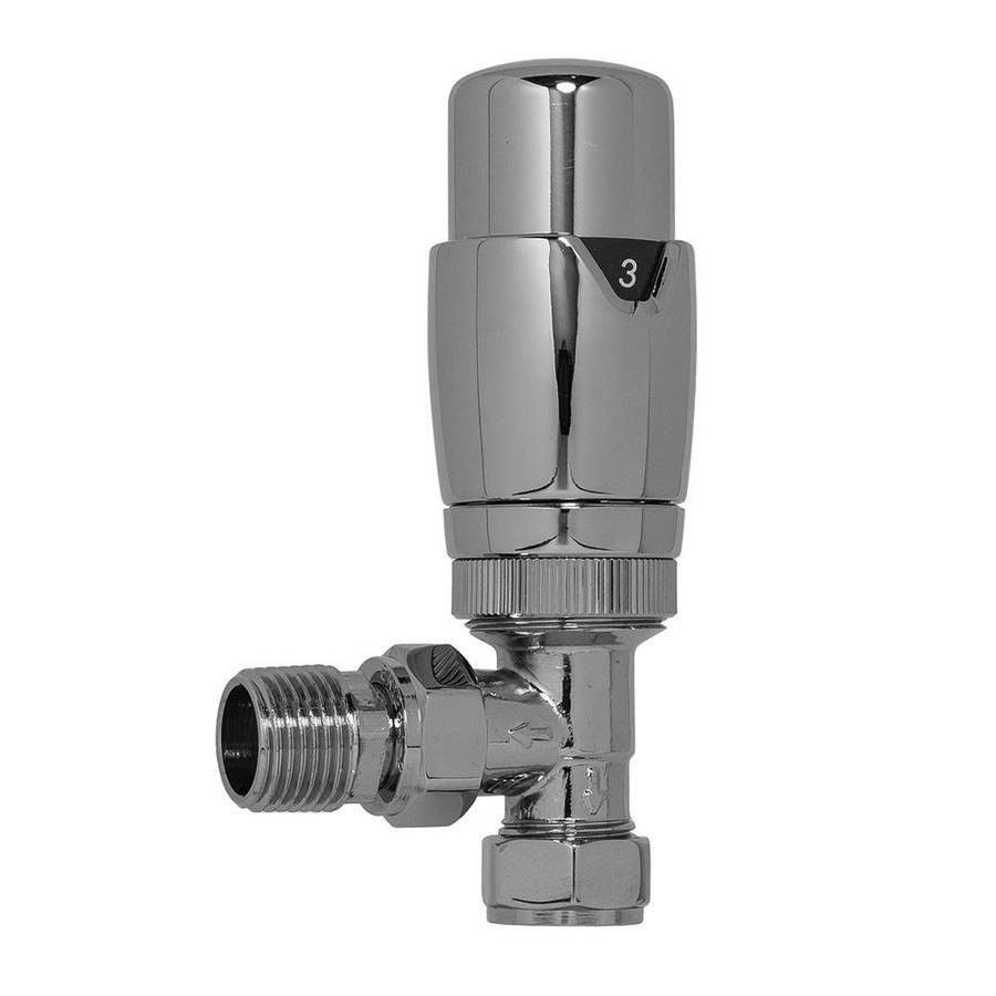 Essential Chrome Angled Thermostatic Valve Pair