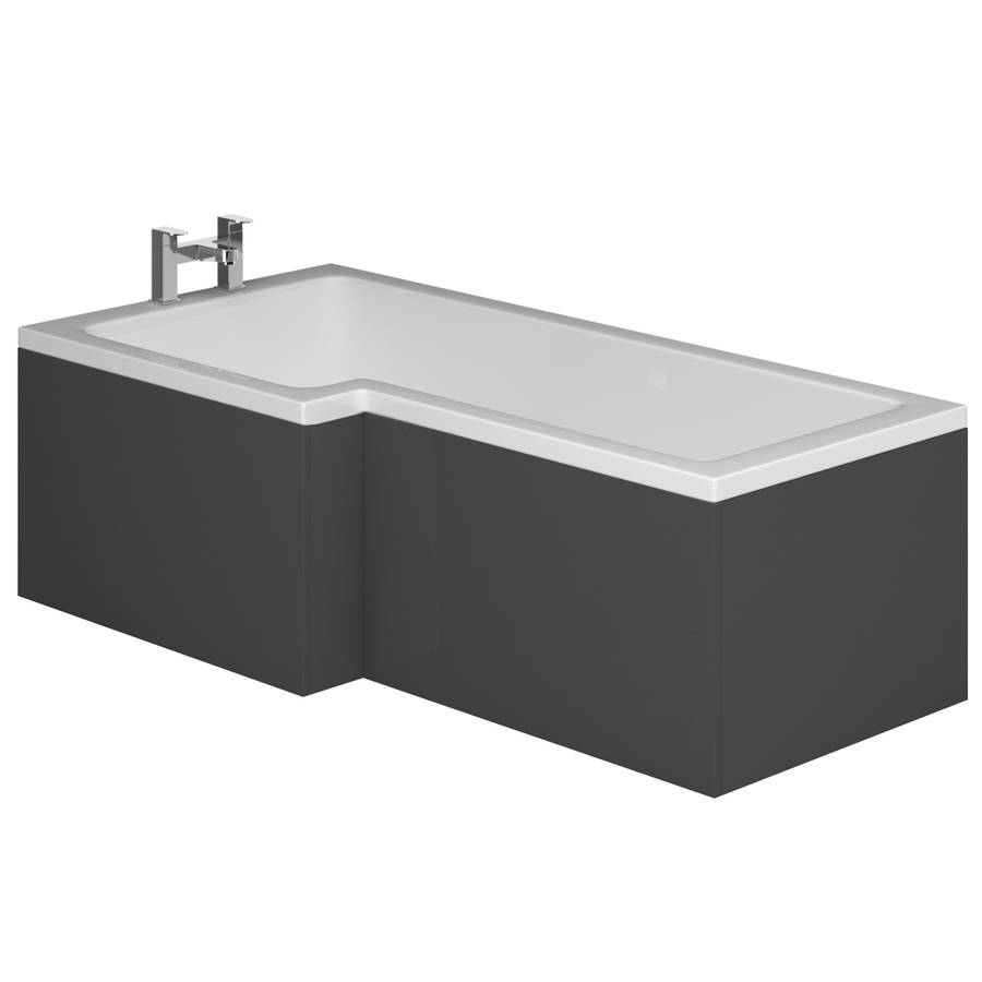 Essential Nevada Grey 1700mm L Shaped Front Bath Panel