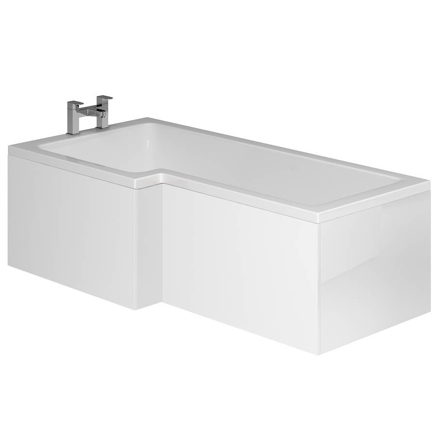 Essential Nevada White 1700mm L Shaped Front Bath Panel