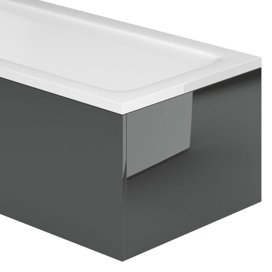 Essential Nevada Grey 700mm L Shaped End Bath Panel