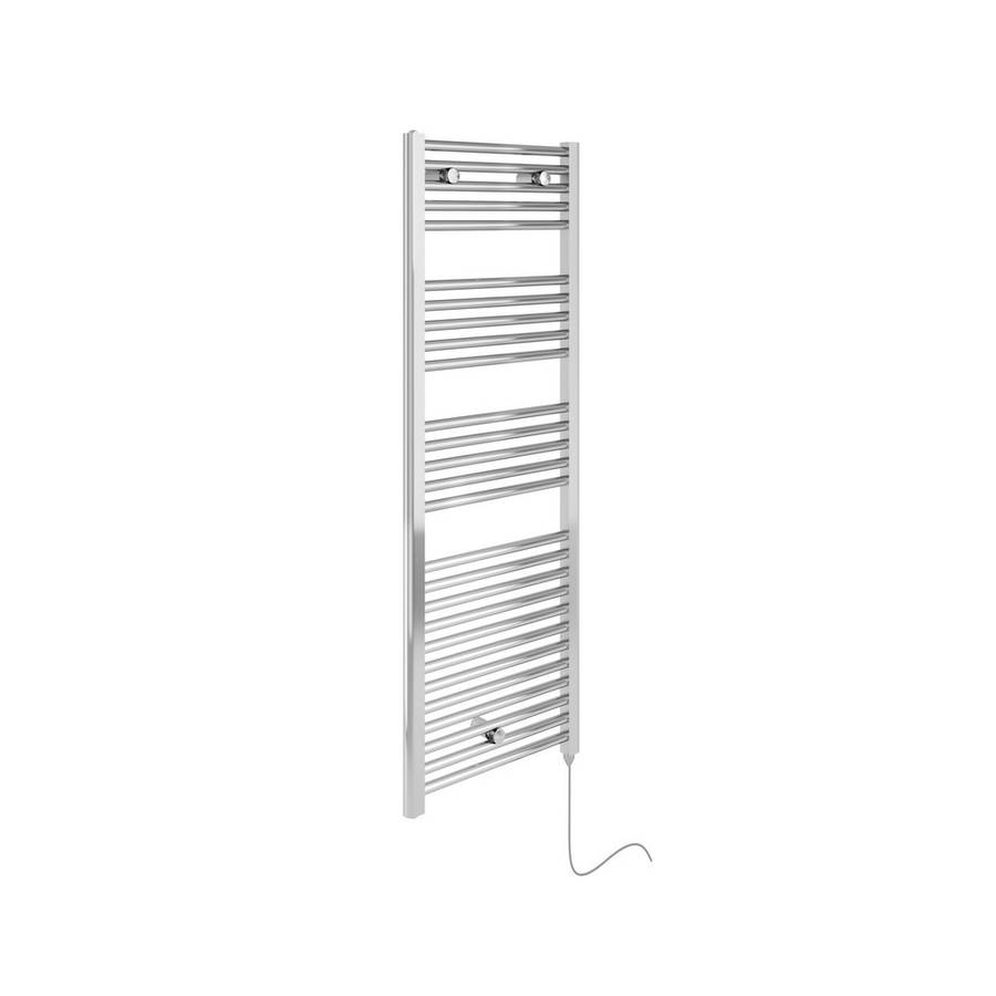 Essential Straight Electric Chrome 920 x 480mm Towel Warmer | Low Price