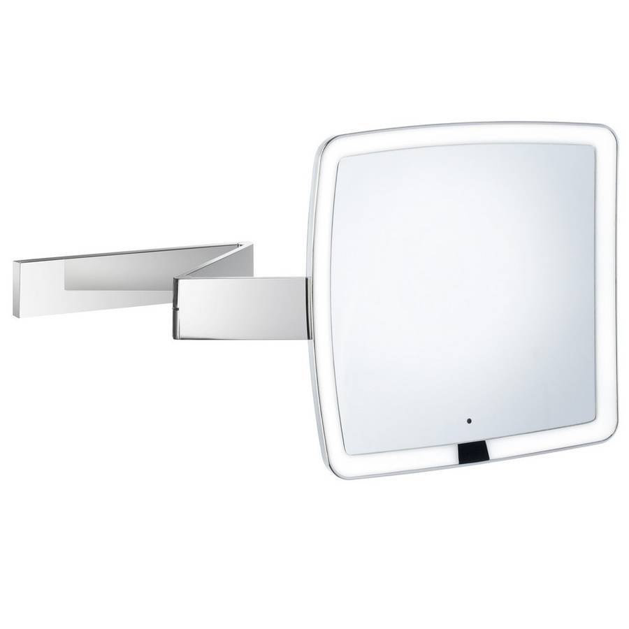 Smedbo Outline 200mm Chrome Wall Mounted LED Square Mirror 