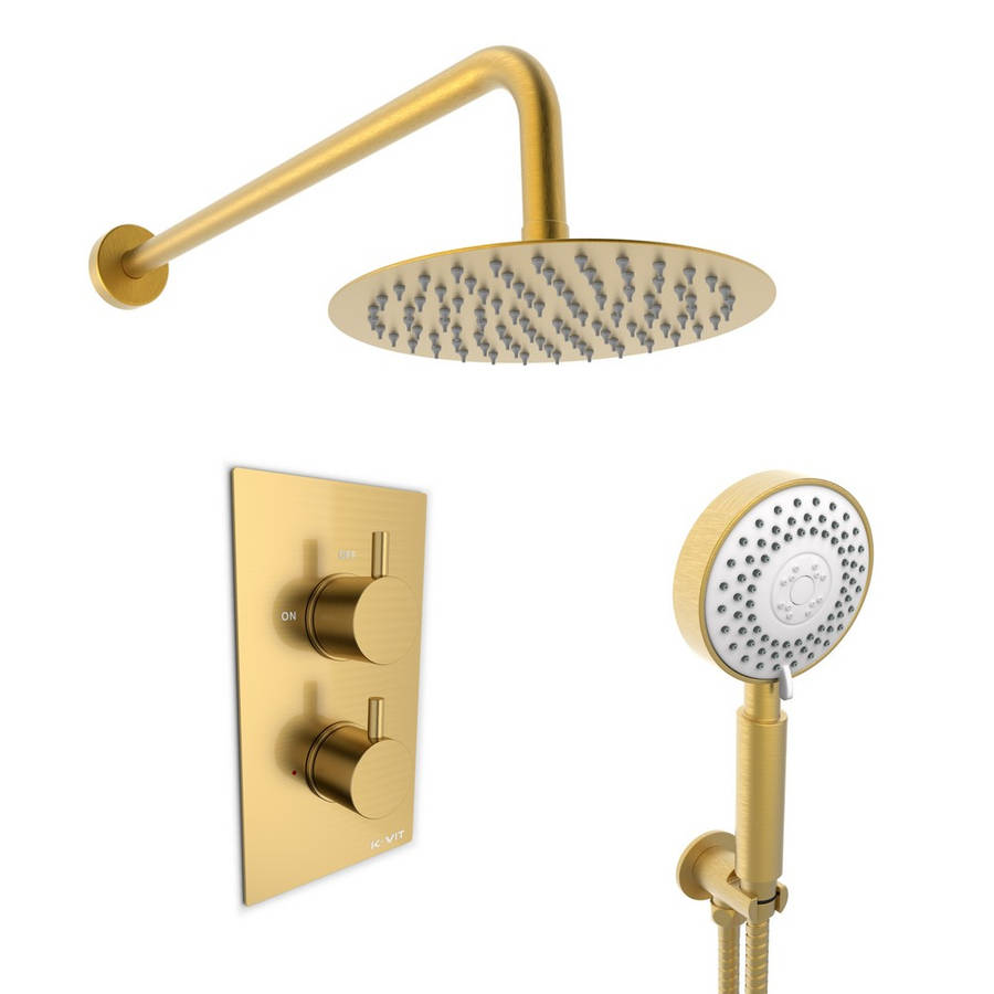 Kartell Ottone Thermostatic Concealed Shower with Handshower and Overhead Drencher