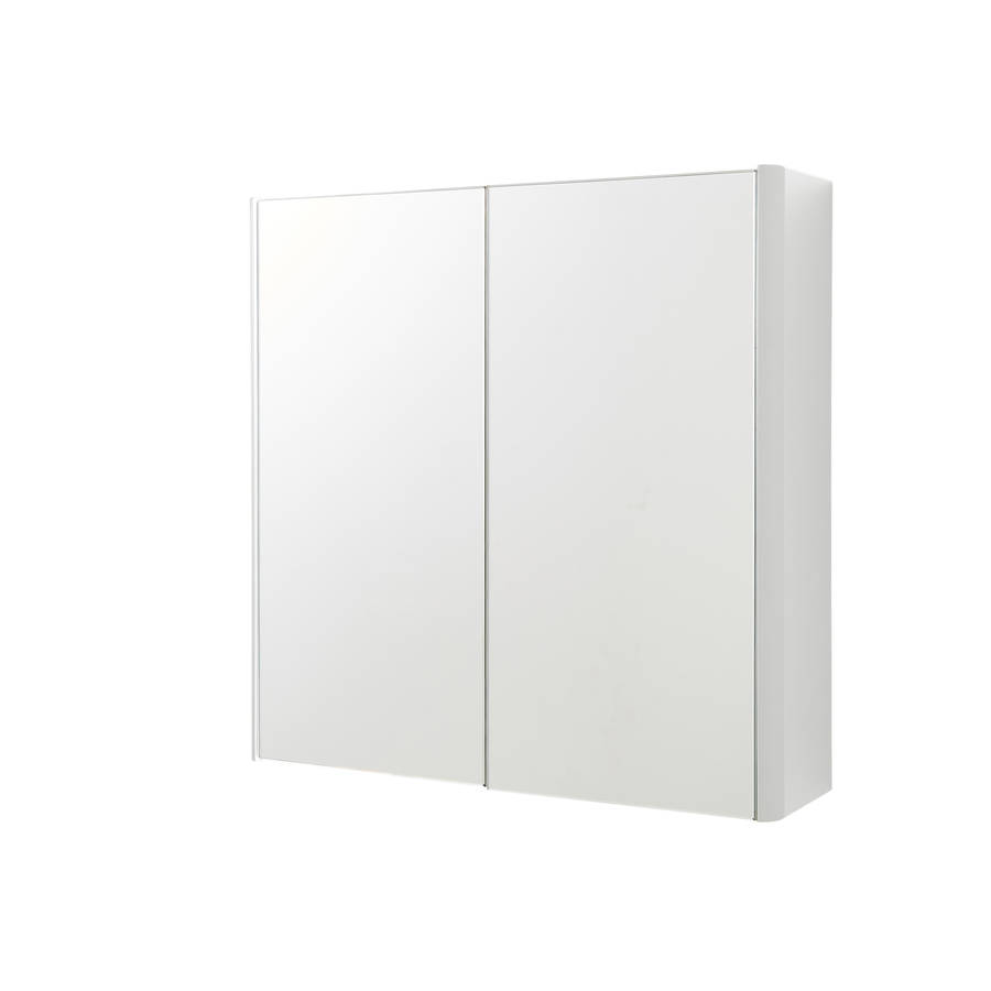 Kartell Arc 600mm White 2 Door Mirror Cabinet