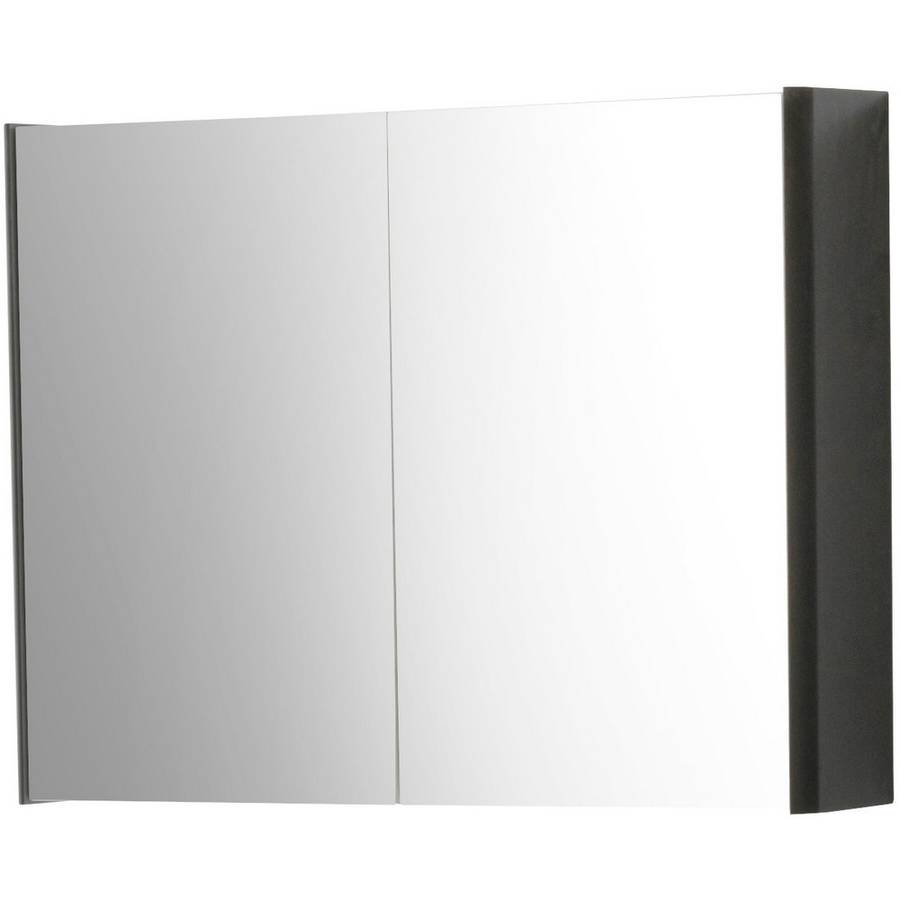 Kartell Arc 800mm Matt Graphite 2 Door Mirror Cabinet