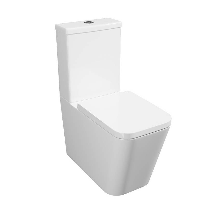 Kartell Genoa Square Rimless Open Back Close Coupled WC Pan and