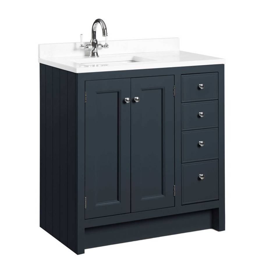 Roper Rhodes Hampton 800mm Slate Grey Vanity Unit with Underslung Basin