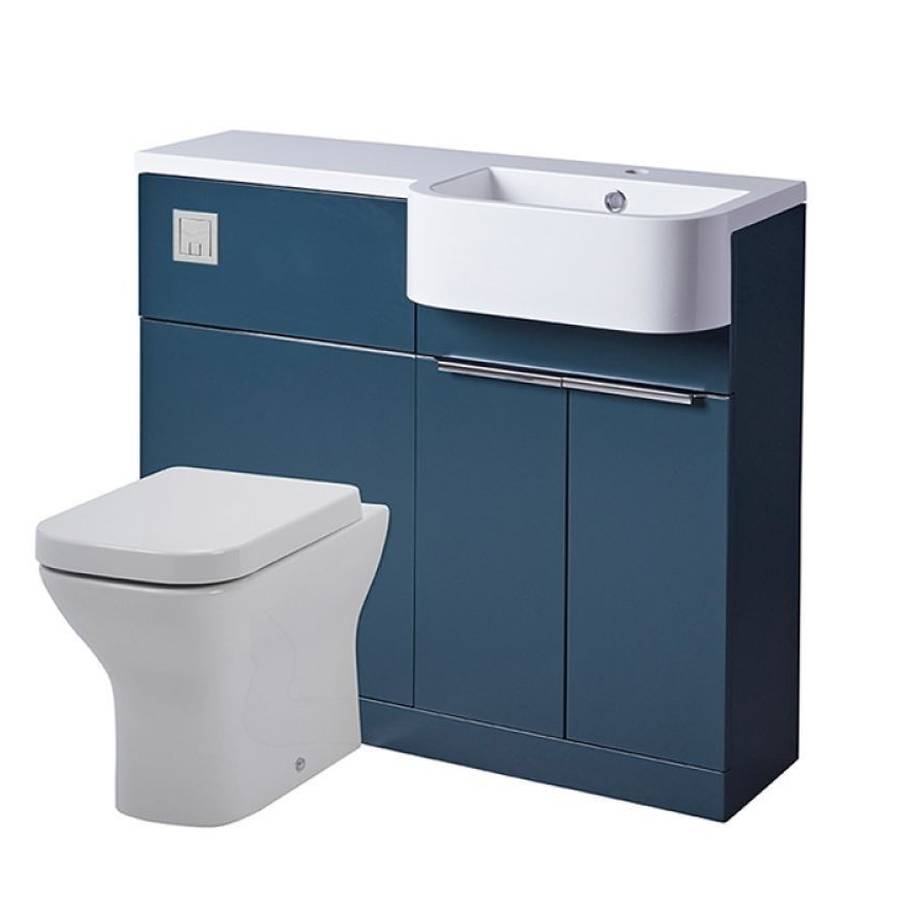 Tavistock Match 1000mm Oxford Blue Right Handed Unit & Basin