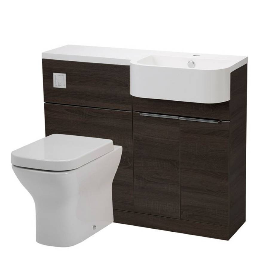 Tavistock Match 1000mm Tundra Wood Right Handed Unit & Basin