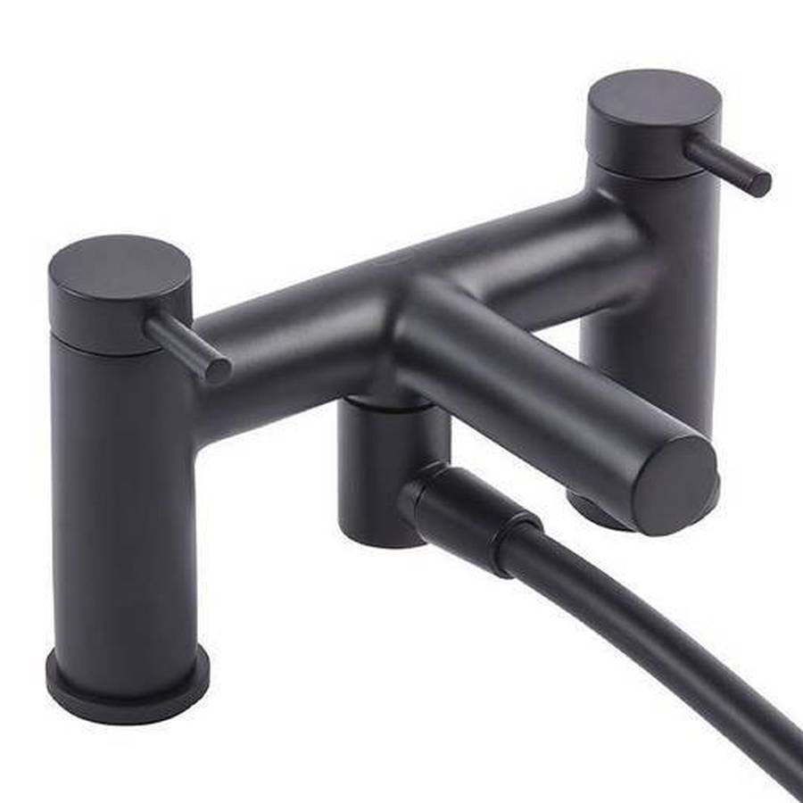 Tavistock Anthem Black Deck Mounted Bath Shower Mixer