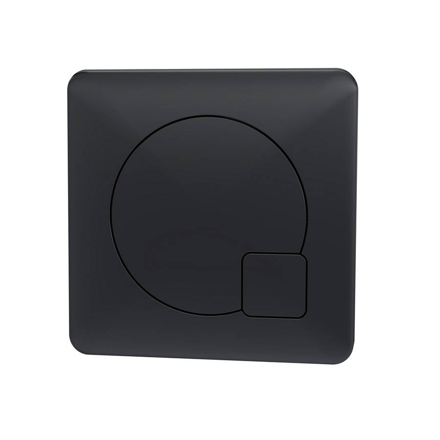 Nuie Black Square Dual Flush Push Plate