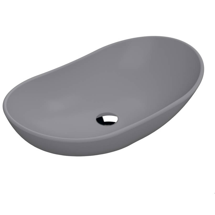 Nuie Luxe Grey 615mm Round Countertop Basin