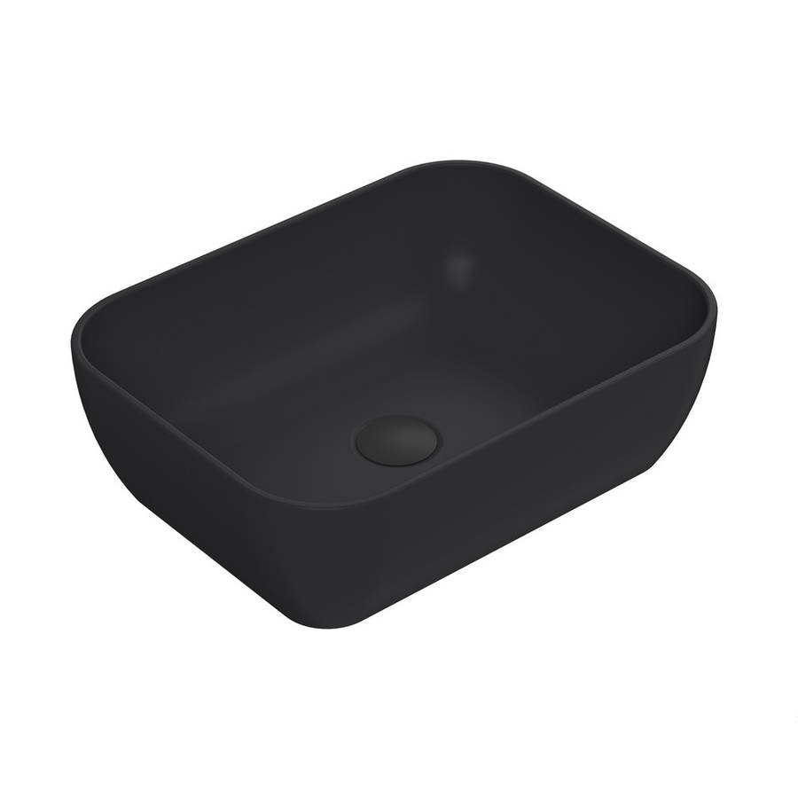 Nuie Luxe Black 455mm Square Countertop Basin