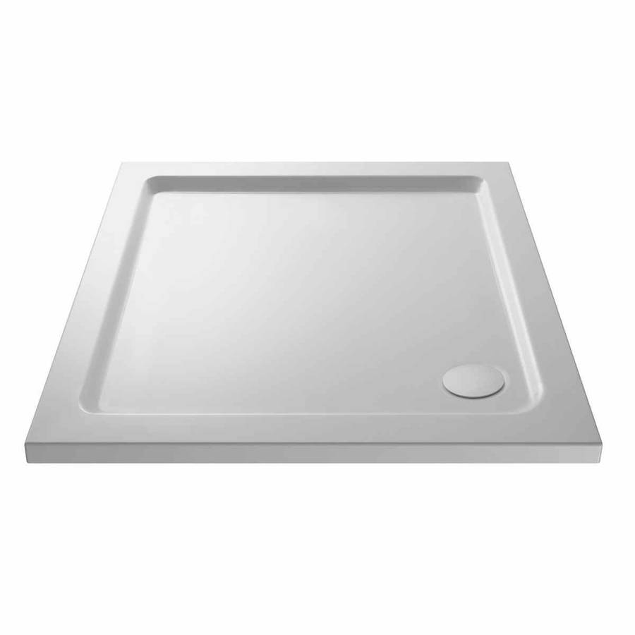 Nuie 760x760mm White Slip Resistant Square Shower Tray
