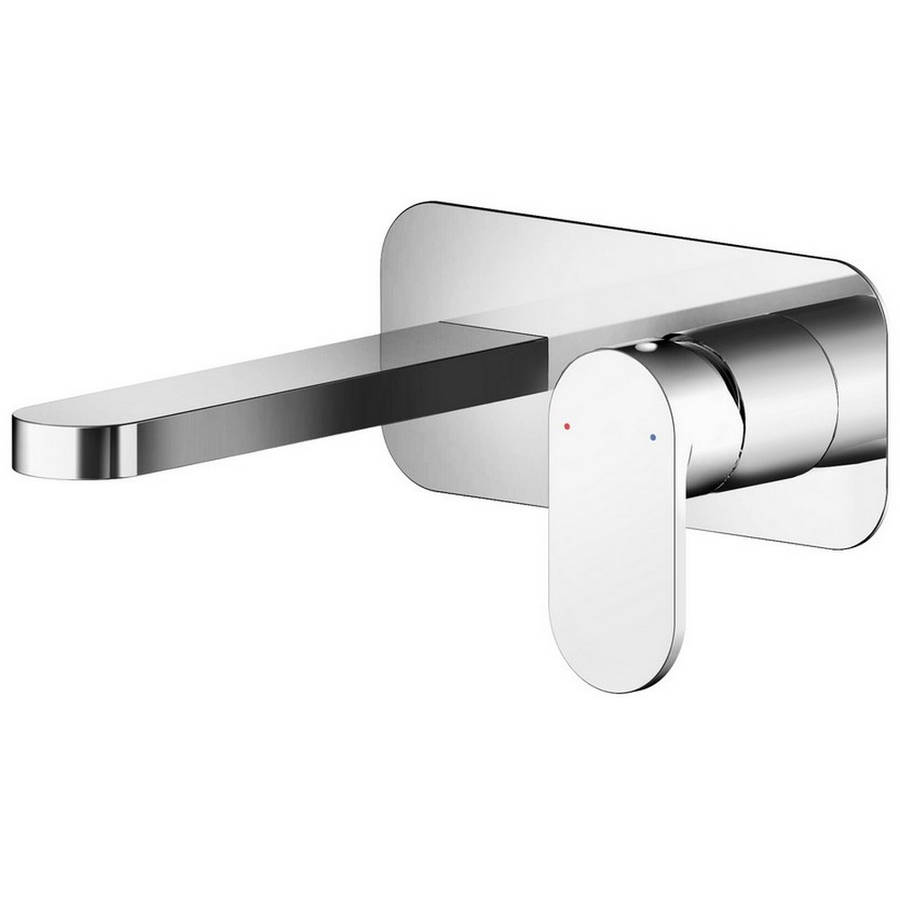 Nuie Binsey Chrome Wall Mounted 2TH Basin Mixer