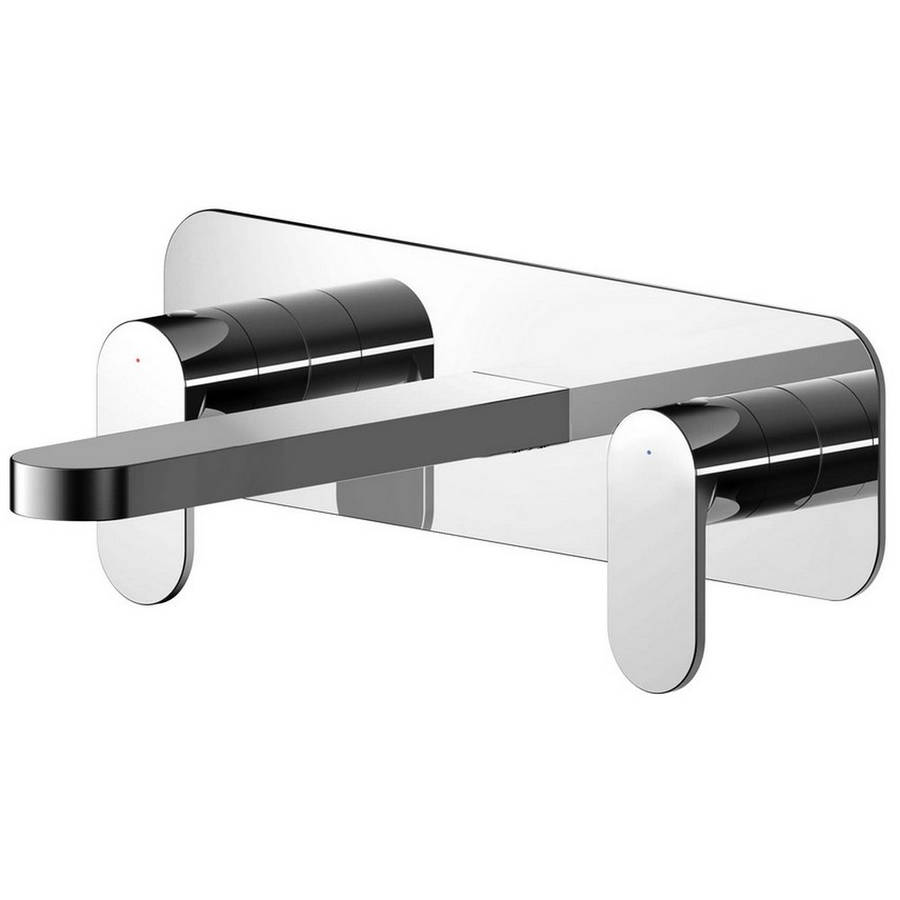 Nuie Binsey Chrome Wall Mounted 3TH Basin Mixer