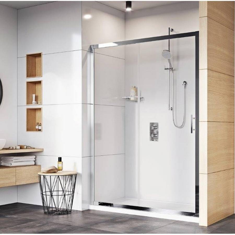 Roman Innov8 Chrome 1200mm Sliding Shower Door for Alcove Fitting