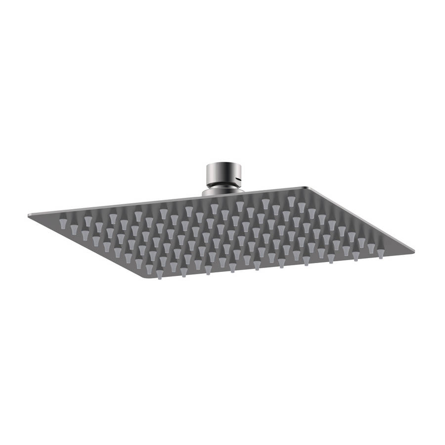 Nuie Windon Brushed Gunmetal Square Fixed Shower Head