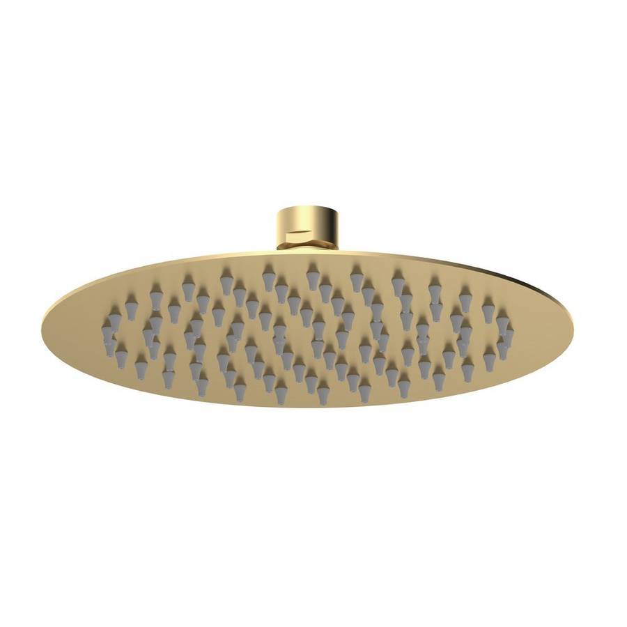 Nuie Arvan Brushed Brass Circular Fixed Shower Head