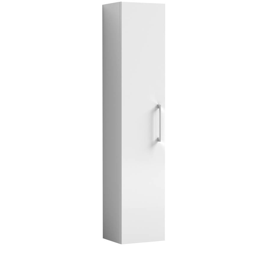 Nuie Athena 300mm White Wall Hung Tall Unit Single Door