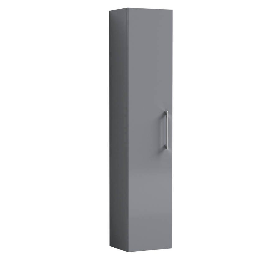 Nuie Athena 300mm Grey Wall Hung Tall Unit Single Door