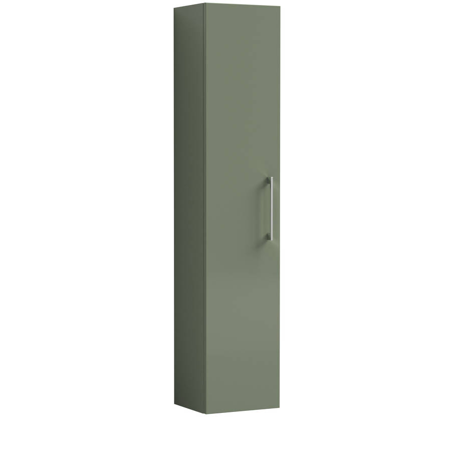 Nuie Athena 300mm Green Wall Hung Tall Unit Single Door