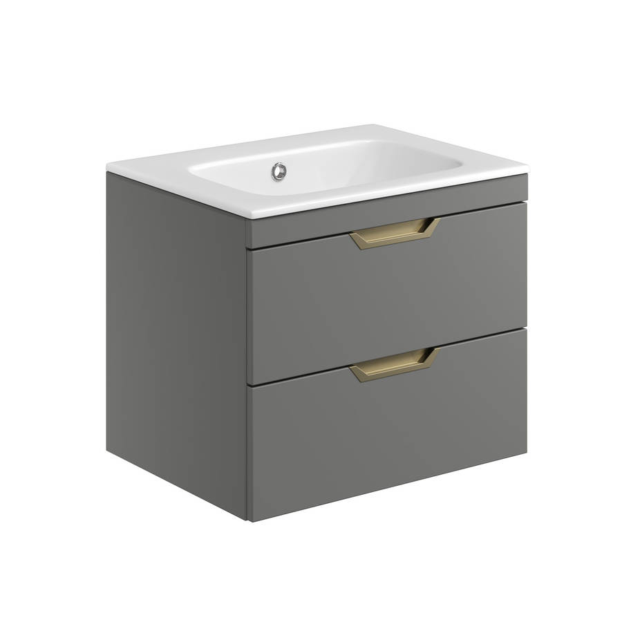 Scudo Aubrey 600mm Dust Grey Vanity Unit and Basin