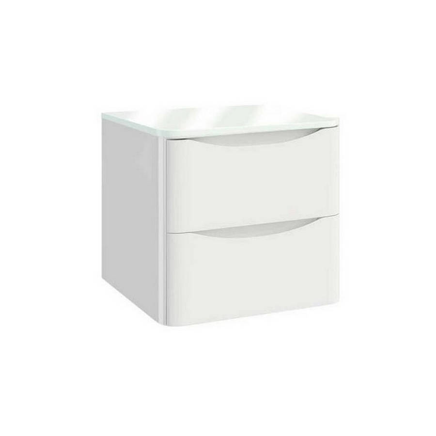 Scudo Bella 500mm Gloss White Wall Mounted Vanity Unit and Countertop