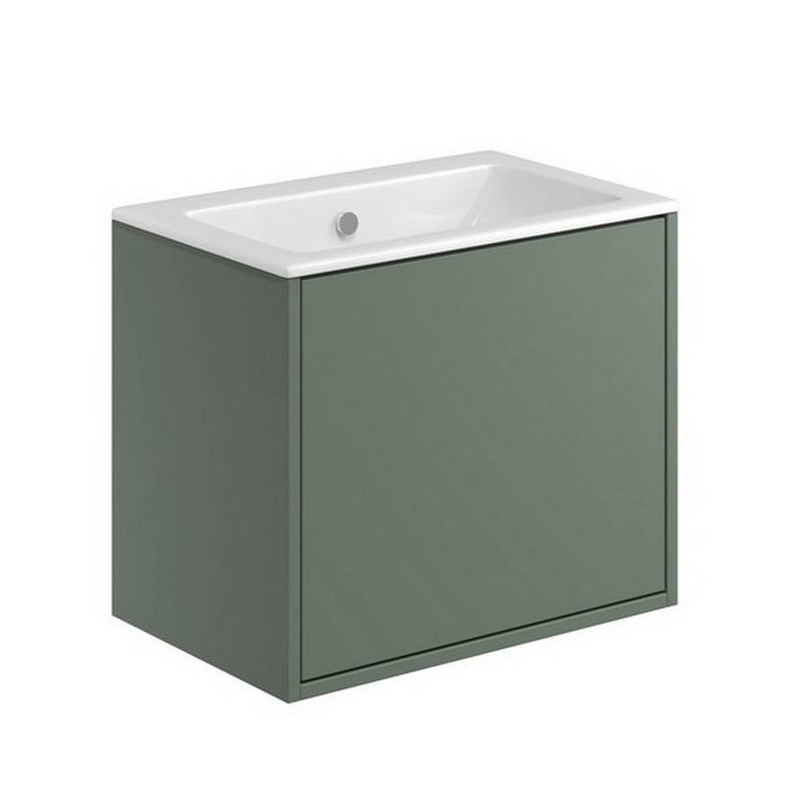 Scudo Alfie 600mm Reed Green Wall Mounted Vanity Unit and Basin