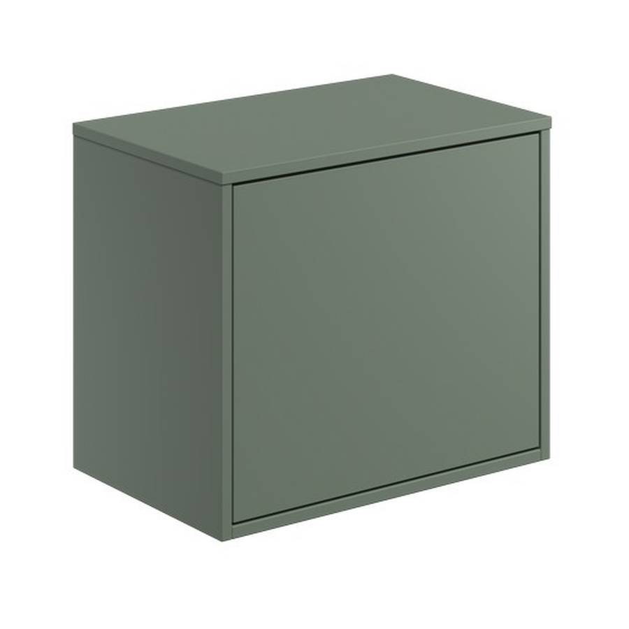 Scudo Alfie 600mm Reed Green Wall Mounted Vanity Unit and Countertop