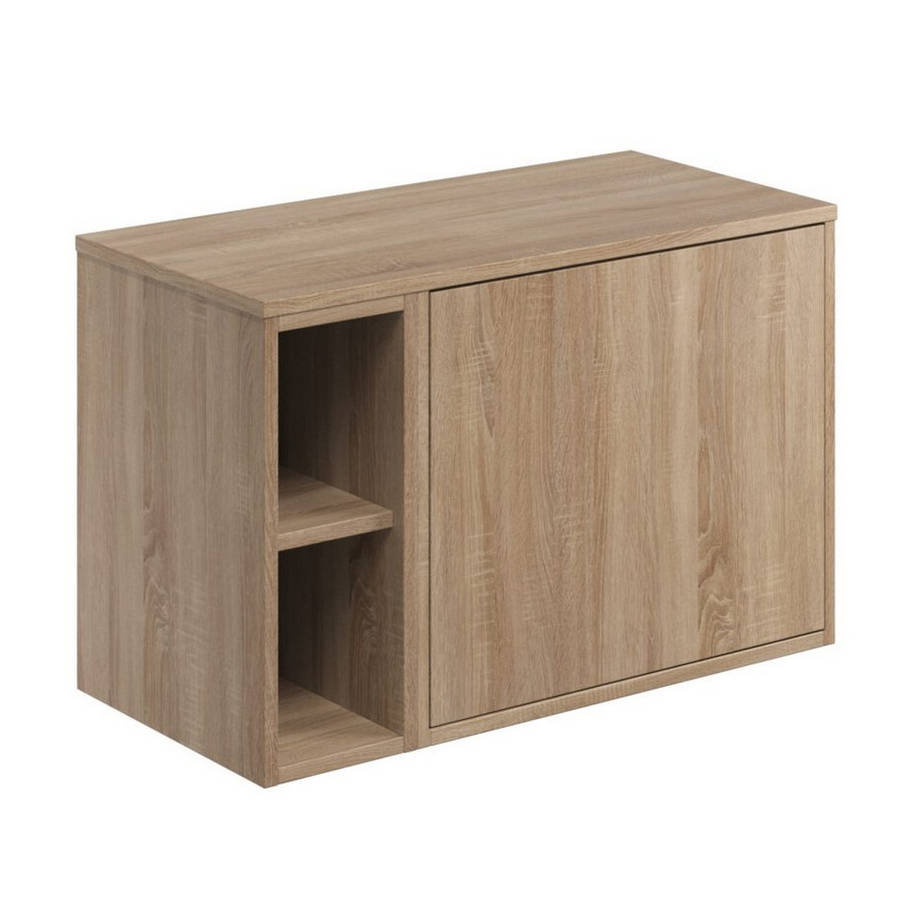 Scudo Alfie 800mm Sonoma Oak Wall Mounted Vanity Unit and Countertop