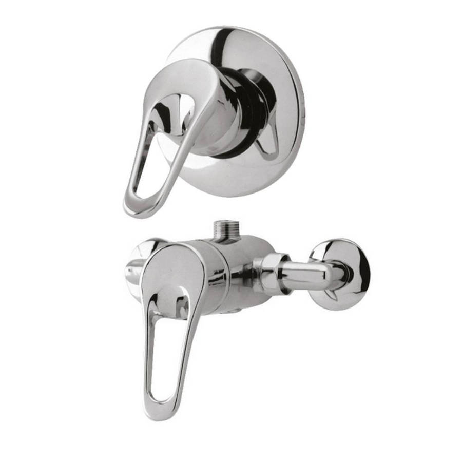 Nuie Round Chrome Manual Concealed or Exposed Shower Valve