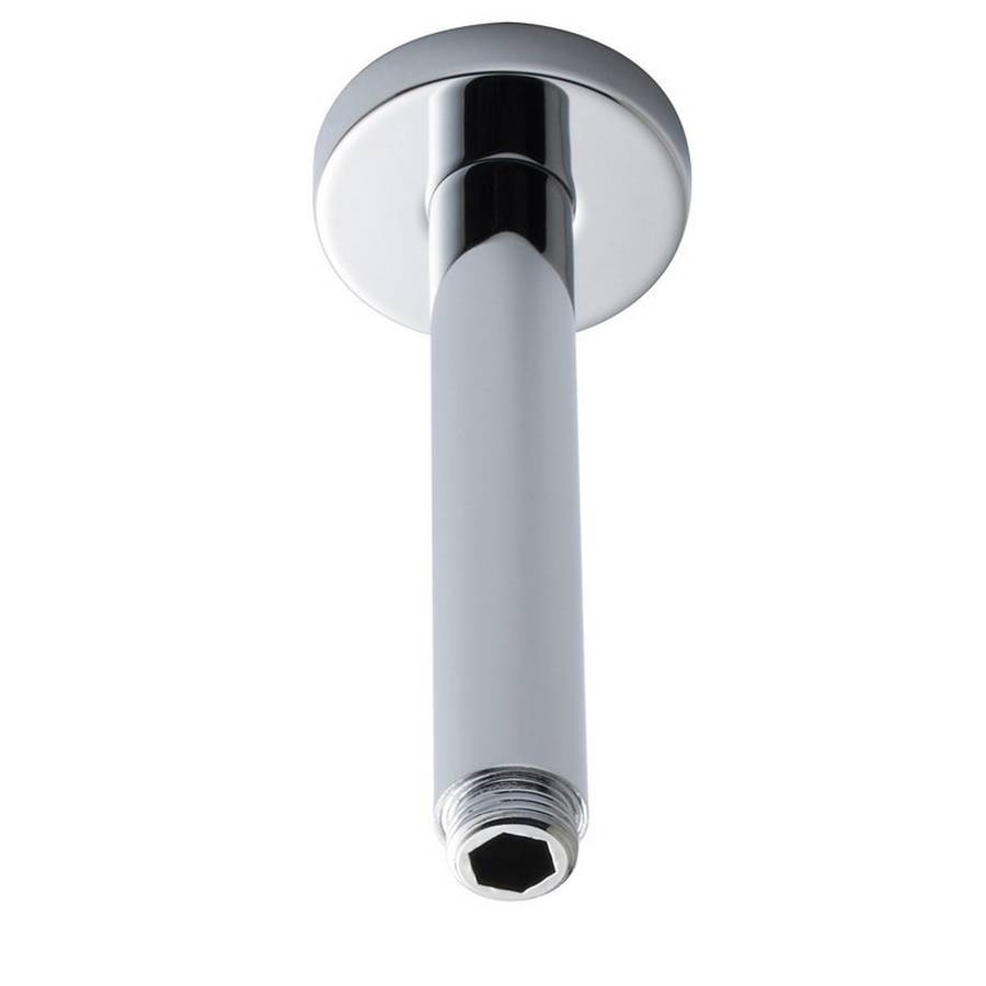Nuie Round Chrome 150mm Ceiling Mounted Shower Arm