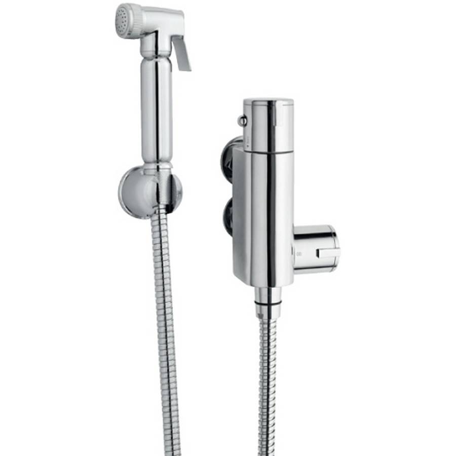 Nuie Chrome Manual Douche Spray Kit and Thermostatic Valve