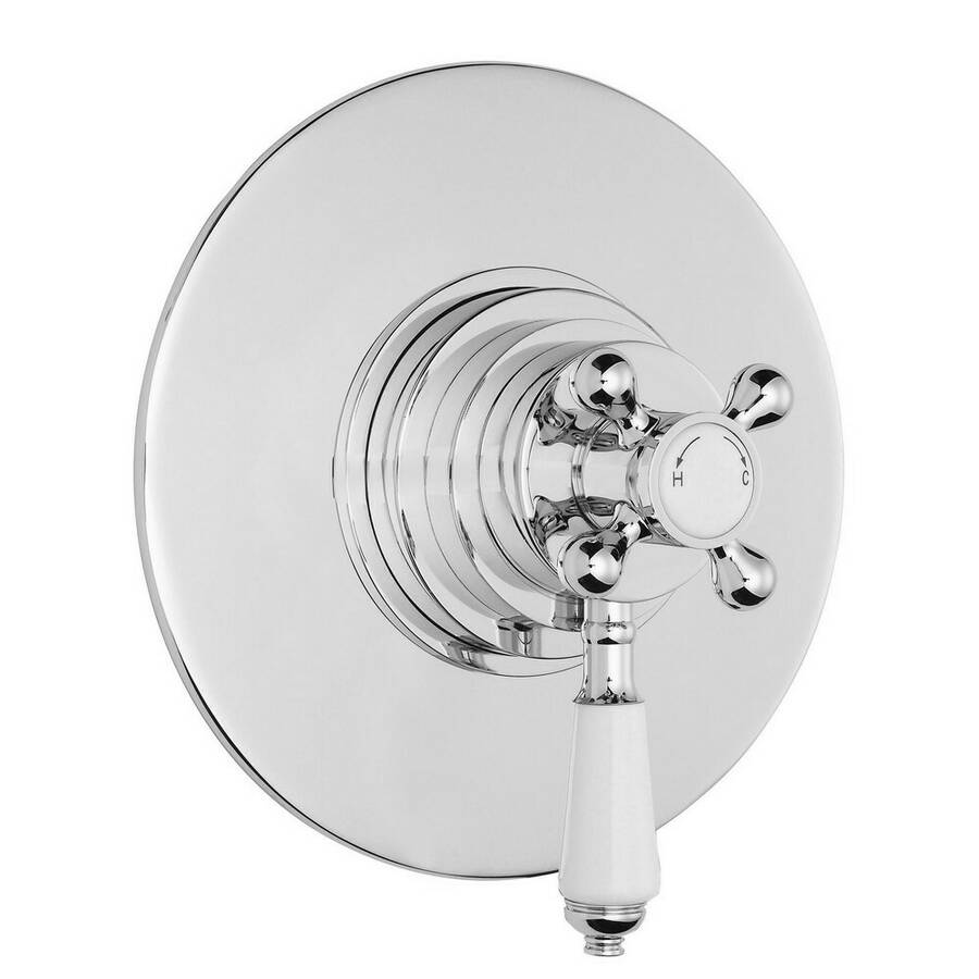 Nuie Victorian Chrome Dual Concealed Thermostatic Shower Valve