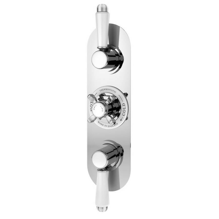 Nuie Selby Chrome Triple Concealed Thermostatic Shower Valve Discount Prices 