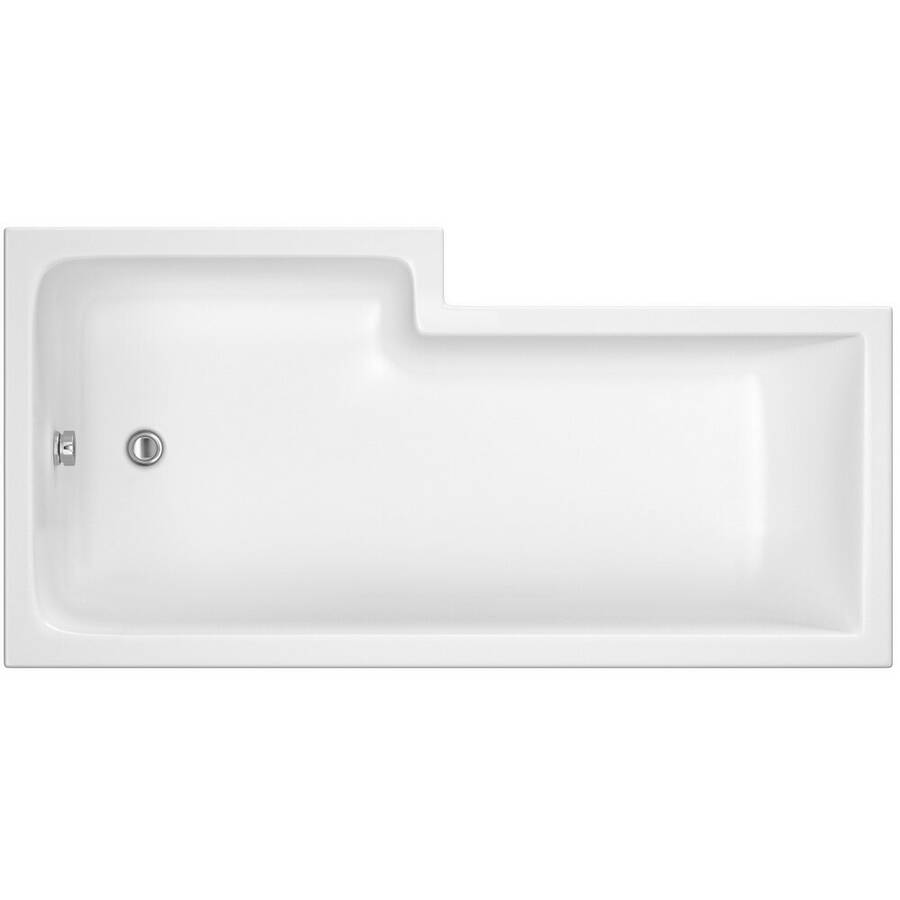 Nuie Square 1500 x 850mm RH L Shaped Shower Bath