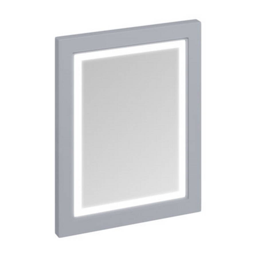 Burlington Illuminated Framed 600mm Bathroom Mirror in Grey