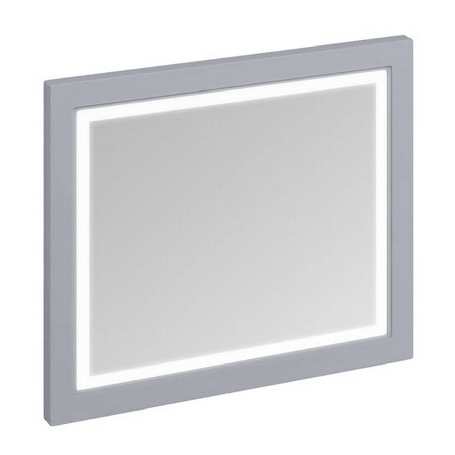 Burlington Illuminated Framed 900mm Bathroom Mirror in Grey