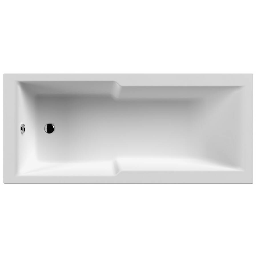 Nuie Square 1700 x 750mm Straight Shower Bath