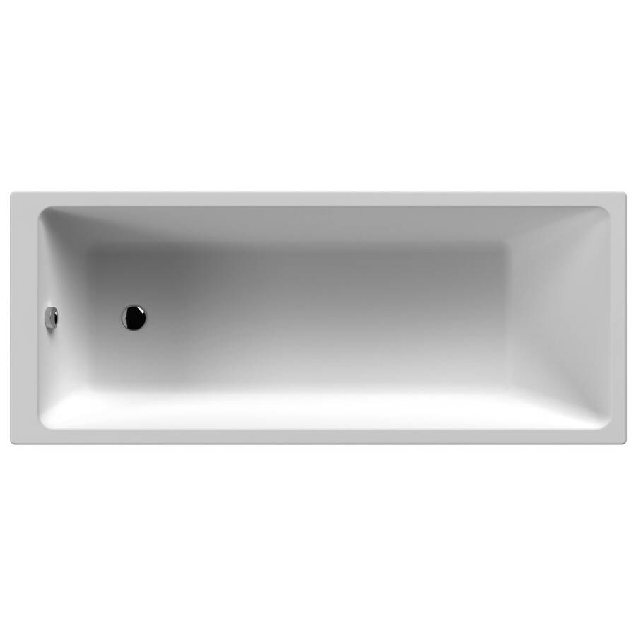 Nuie Thin Edge 1700 x 700mm Square Single Ended Bath